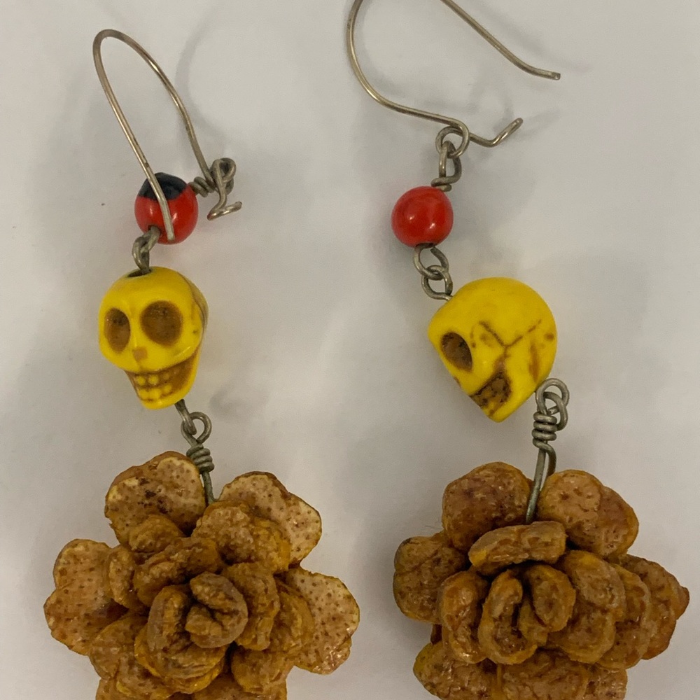 Handmade Skeleton Earrings - Picture 2 of 3